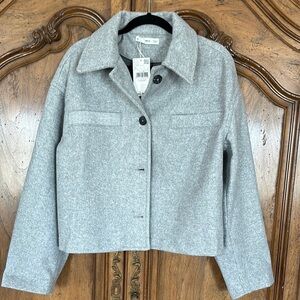 NWT MNG cropped gray jacket size xl